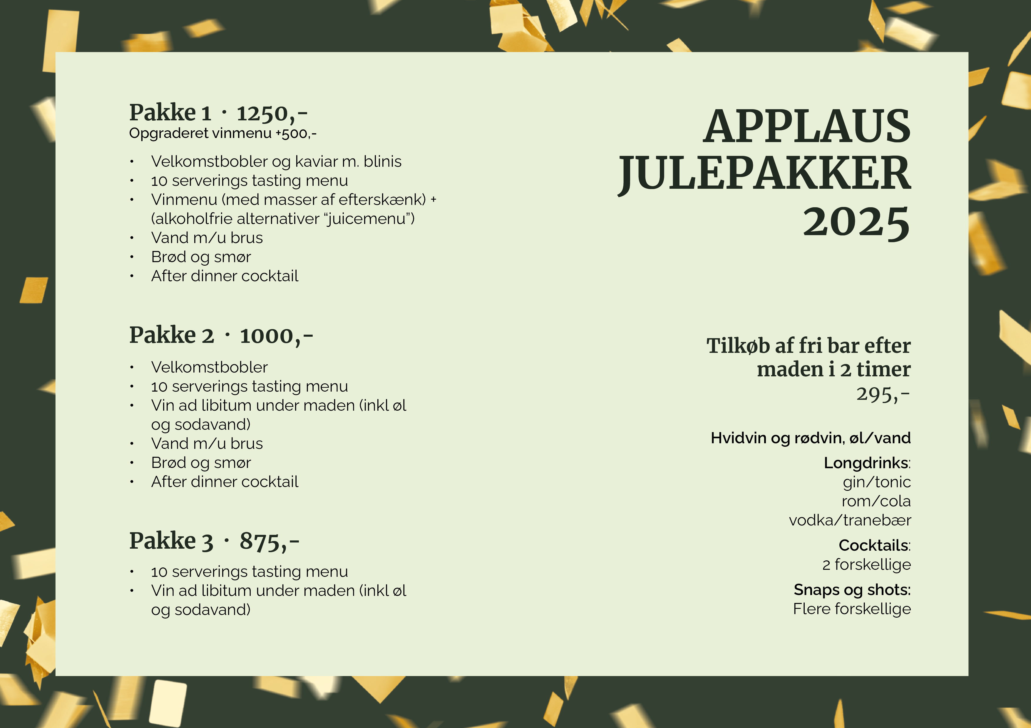 Julepakker hos APPLAUS